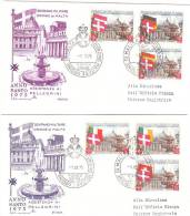 SMOM 1975 2 FDC ANNO SANTO ASSISTENZA AI PELLEGRINI - - Malta (la Orden De)