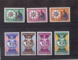 RWANDA:2 Séries:1:37/40 +67/9 NSC.Admission à L'UPU+Journée Météorologique Mondiale. - Unused Stamps