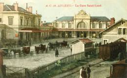 CPA 49 ANGERS LA GARE SAINT LAUD 1924 - Angers