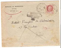 Orthez Pour Paris 1942. Retour A L´envoyeur.Jamais Ouverte. - Lettres & Documents