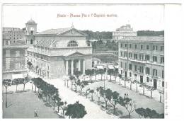 CARTOLINA - ANZIO - PIAZZA PIA E L'OSPIZIO MARINO  - NON VIAGGIATA  1907 - RARA - Lugares Y Plazas