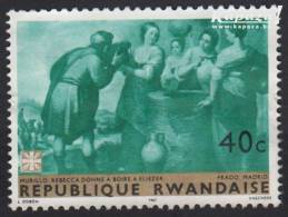 1967 - RWANDA - Y&T 206 (*/MH)[Bartolomé Esteban Murillo: Rebekah Gives Eliser To Drink] - Unused Stamps