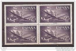 ES1170BL4-LA313TA.Spain Espagne SUPER-CONSTELLATION Y NAO SANTA MARIA 1955/56.(Ed.1170**)sin Charnela LUJO  BLOQUE 4 - Nuevos