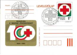 HUNGARY - 1981.Postal Stationery - 100th Anniversary Of Hungarian RED  CROSS FDC 2.!!! Cat.No.304. - Postal Stationery