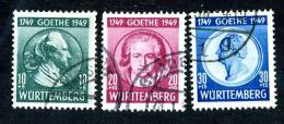 570  Wurttemberg  1950  Mi.# 44-46  (o) - Württemberg