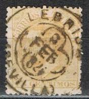 Sello 15 Cts Alfonso XII, Fechador Trebol LEBRIJA (Sevilla), Num 210 º - Gebraucht