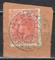 Sello 15 Cts Alfonso XII, Fechador Trebol MARCHENA (Sevilla). Num 210a º - Used Stamps