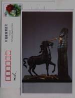 The Unicorn,Bronze,CN02 Spanish Surrealist Painter Salvador Dali Artwork China Tour Exhibition Pre-stamped Card - Beeldhouwkunst