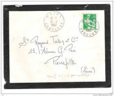 Lettre De MAZAN, Vaucluse Avec TARIF IMPRIMES , 10c Vert ,Yvert N° 1231,Moissonneuse> PIERREFITTE, TB,1962, Peu Courant - Postal Rates