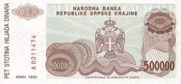 Croatia 500 000 Dinara 1993 P-R23a UNC  D-0369 - Croazia