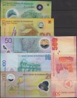 O) 2012 NICARAGUA, FULLSET BANK NOTES UNC, 10, 20 AND 50 ARE POLYMERS THE 100, 200, 500 ARE NOT POLYMER.THE 10, 20, 50 A - Nicaragua