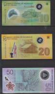 O) 2012 NICARAGUA, BANKNOTES, SHORT SET UNC 10, 20 AND 50 ARE XF PRISTINE CONDITION 10 USD - Nicaragua