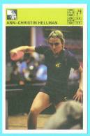 Svijet Sporta Cards - Ann-Christin Hellman   326   Table Tennis - Tafeltennis