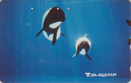 RARE Télécarte Japon / 110-016 - ANIMAL - BALEINE ORQUE ** TOBA AQUARIUM ** - ORCA WHALE Japan Phonecard - 219 - Delfines