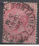 38  Obl  Fontaine L'Eveque (+150) - 1883 Leopold II