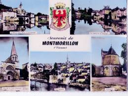 CPM     86     MONTMORILLON       MULTIVUES SOUVENIR        BLASON - Montmorillon