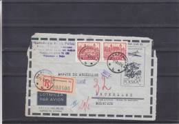 Avions - Pologne - Devant De Lettre Recommandée De 1963 - Entier Postal - Banque - Lettres & Documents