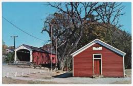 USA, MECCA INDIANA, BURR ARCH COVERED BRIDGE, PARKE COUNTY, C1960s Vinatge Unused Postcard  [c3444] - Sonstige & Ohne Zuordnung