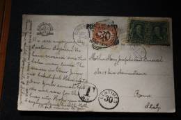 1930 Letter, Postcard Taxed 30ct Cover Of United States Of America USA United States Of America Long Beach =>Rome Italia - Briefe U. Dokumente