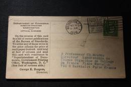 1928 Lettre, Cover Postcard Departement Of Commerce Bureau Of Standards Washington Official Business Flamme Notify Your - Briefe U. Dokumente