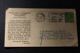 1928 Lettre, Cover Postcard Departement Of Commerce Bureau Of Standards Washington Official Business Flamme By Air Save - Briefe U. Dokumente