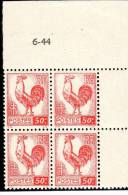 COQ D'ALGER - CD Du 50c (6-44)** - Unused Stamps