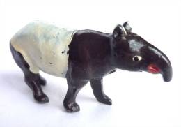 FIGURINE PLOMB CREUX ZOO TAPIR MARRON Animaux Sauvage Jungle France BF - Loden Soldaatjes