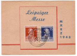 Leipziger Messe 1948 , SST , Karte - Cartas & Documentos