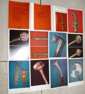 Lot Of 9 Post Cards In Folder From Poland Militaria, Tirage 10 000 Arms Swords - Other & Unclassified