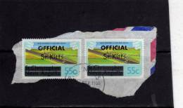 ST. KITTS SAINT 1981 LANDSCAPES OVERPRINTED OFFICIAL USED ON CHIP - St.Kitts En Nevis ( 1983-...)