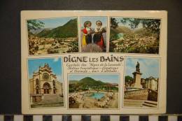 CP, 04, Digne Les Bains Multivues Editions Photoguy 1968 - Digne