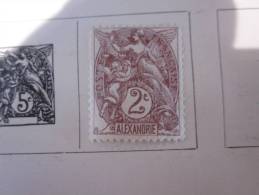 COLLECTION TIMBRES  ALEXANDRIE  DEBUT 1900 OBLITERES OU NEUFS AVEC CHARNIERES - Other & Unclassified