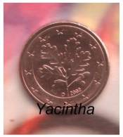 @Y@  Duitsland  /  Germany   1 - 2 - 5 Cent 2002   D      UNC - Germania