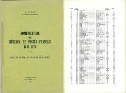 Pothion - Nomenclature Des Bureaux De Postes Français 1852-1876 - Francia