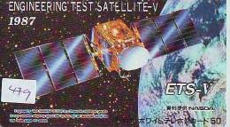 Télécarte Japon SATELLITE (479) ESPACE * TERRESTRE * MAPPEMONDE * TELEFONKARTE * Phonecard JAPAN * NASDA * 110-011 - Spazio