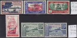 WALLIS Et FUTUNA 1939 / 1941   Lot  Poste Yvert N° 77 - 79 - 81 - 87 - 90 - 91 Neufs - Unused Stamps