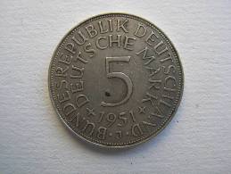 5 MARK. Zecca J. 1951. Argento BB. - 5 Marchi