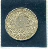 1 MARK. Deutsches Reich 1910. Zecca A. Argento SPL. - 1 Mark