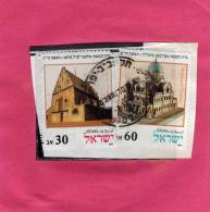 ISRAEL ISRAELE 1987  Museum Of The DiasporaTel Aviv Synagogue Prague FLORENCE MUSEO DIASPORA SINAGOGA PRAGA FIRENZE USED - Used Stamps (without Tabs)