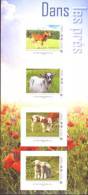 Collector 2013 -Les Animaux De La Ferme - Dans Les Prés - 4 Timbres Autocollants 20g France A VOIR !!! - Collectors