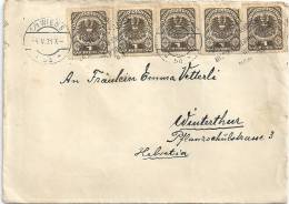 Ausland Brief  Wien - Winterthur  (Mehrfachfrankatur / Helft Oesterreichs Kindern)             1921 - Lettres & Documents