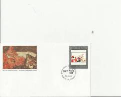 CANADA 1992 – FDC ART CANADA – DAVID BROWN MILNE  – PAINTER – RED NASTURTIUMS PAINTING  W 1 ST  OF 50 C POSTM. PAISLEY, - 1991-2000