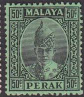 PERAK 1939 50c Sultan SG 118 HM XY244 - Trengganu