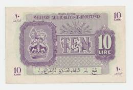 Libya Tripolitania 10 Lira 1943 WWII XF++ P M4 - Libia