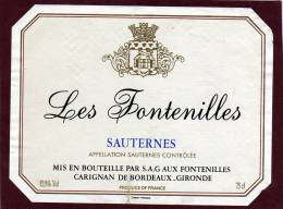 Étiquette  De SAUTERNES - Les Fontenilles - Bergerac