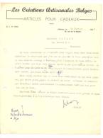 MECHELEN - MALINES - Lettre à Entête "Les Créations Artisanales Belges" 1949 - 1900 – 1949