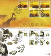 South Africa - 2006 Animal Tracks FDC Set # SG 1600a , Mi 1715-1724 - FDC