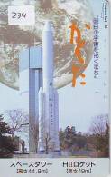 Télécarte Japon ESPACE (234) Phonecard JAPAN * SPACE SHUTTLE * Rakete * Rocket * Fusée * NASDA * LAUNCHING * - Spazio