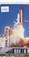 Télécarte Japon ESPACE (238) Phonecard JAPAN * SPACE SHUTTLE * Rakete * Rocket * Fusée * NASDA * LAUNCHING * - Spazio