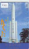 Télécarte Japon ESPACE (239) Phonecard JAPAN * SPACE SHUTTLE * Rakete * Rocket * Fusée * NASDA * LAUNCHING * - Spazio